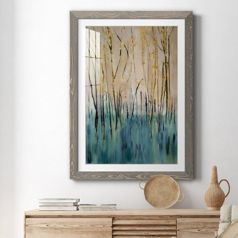Mountain Air - peinture encadrée, H 31 po x l 44 po x P 1 po, Cadre gris