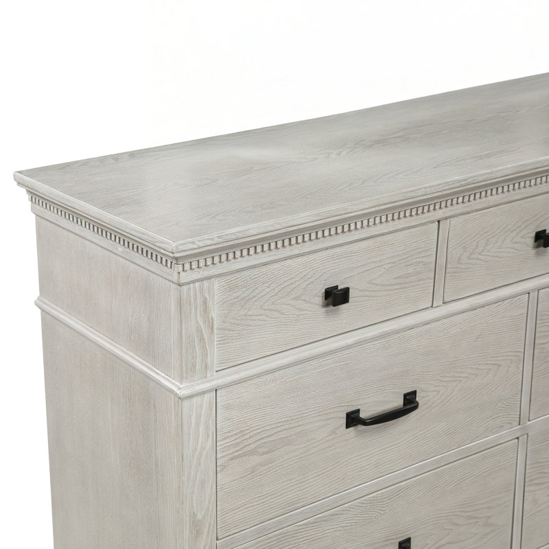 Izaguirre Wood 7-Drawer Dresser In Gray