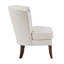 Chaise rembourrée beige avec motif à boutons, pieds en bois massif pour un ajout élégant et capitonnage exquis classique, fabrication des pieds-1956120446
