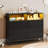 6 Drawer Dresser With LED Light-1539430803