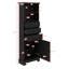 Grande armoire de rangement avec 3 tiroirs et tablettes réglables, panneau de fibres à densité moyenne peint, convenant à la salle de bain, au bureau, à l’intérieur et à l’intérieur-226478886