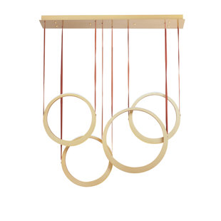 Binstead 4 - Light Dimmable LED Geometric Chandelier