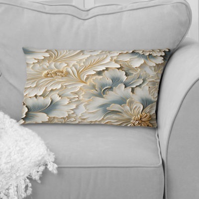 Beige Frosty Drift Experience - Marble Polyester Pillow