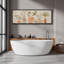 Composition florale minimaliste et neutre en vase - Grande toile encadrée, impression d'art mural pour chambre principale-135262765-135262763