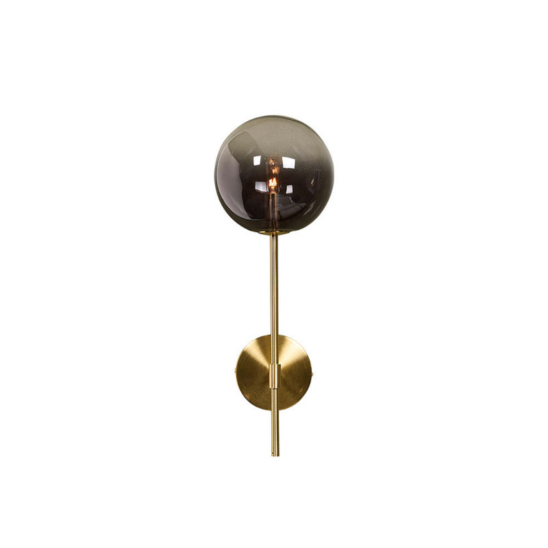 Izora Sconce, Smoked, Brass