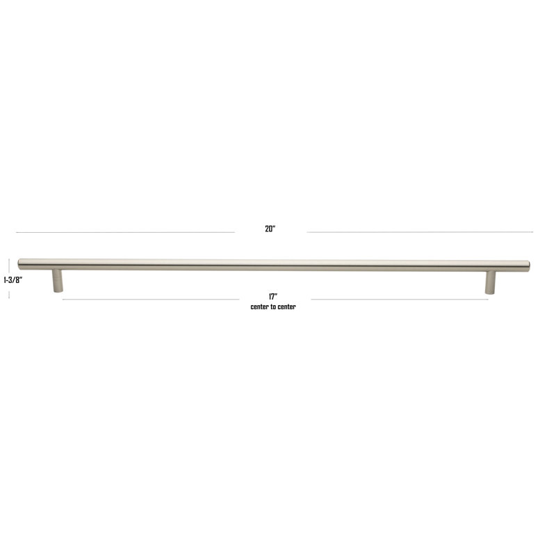Poignée barre Roman, Argent argent, 17"