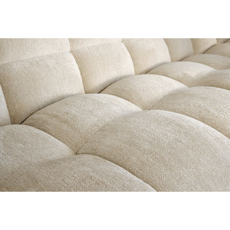 Charee 4 Seater Corner Sofa , White Boucle, Left Hand Facing