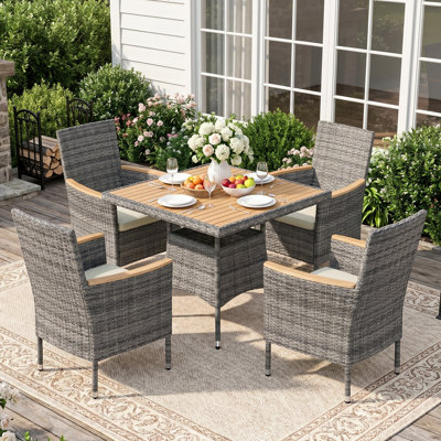 4 - Person Square Outdoor Dining Set With Cushions