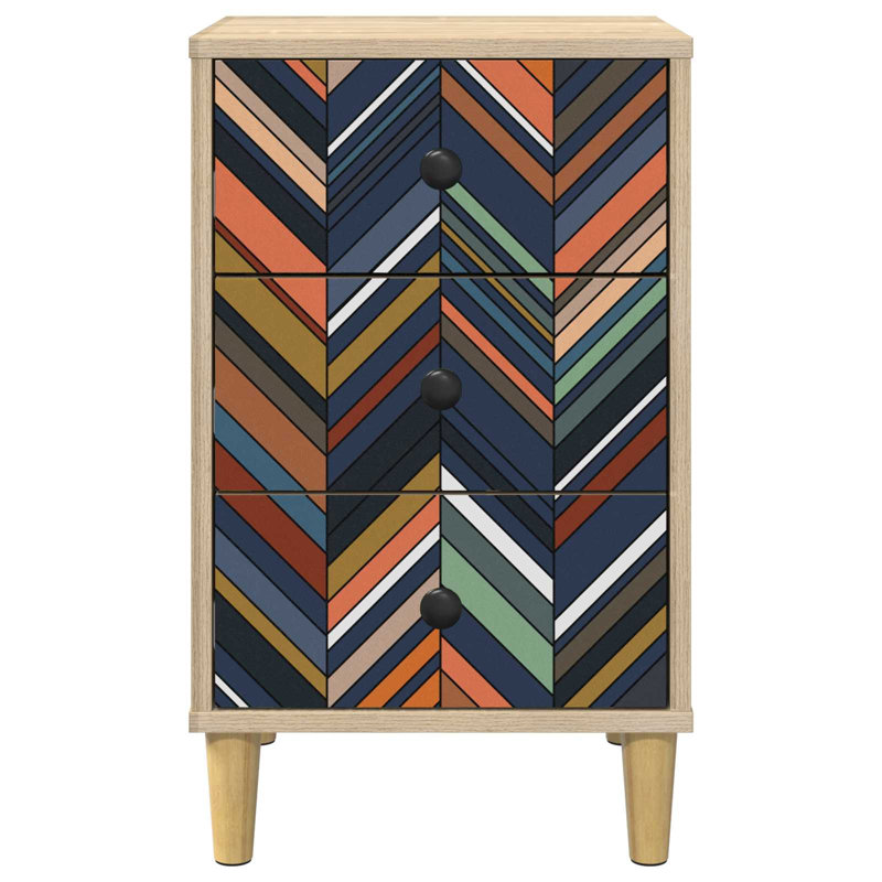  Bedside Cabinet Sonoma Oak Engineered Wood Nightstand Bedroom Furniture