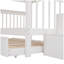 Lit superposé double avec lit gigogne, rangement et barrière de sécurité pour chambre à coucher, dortoir Stairway-1654281028