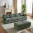 113.5'' Modular Sectiona Corduroy Sofa-235992512