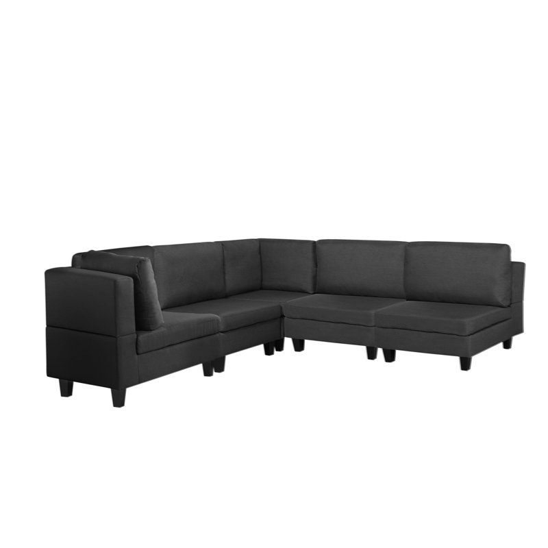 Wodella 6 Seater Corner Sofa , Dark Grey