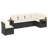 Vidaxl Garden Sofa Set Black, Cream White