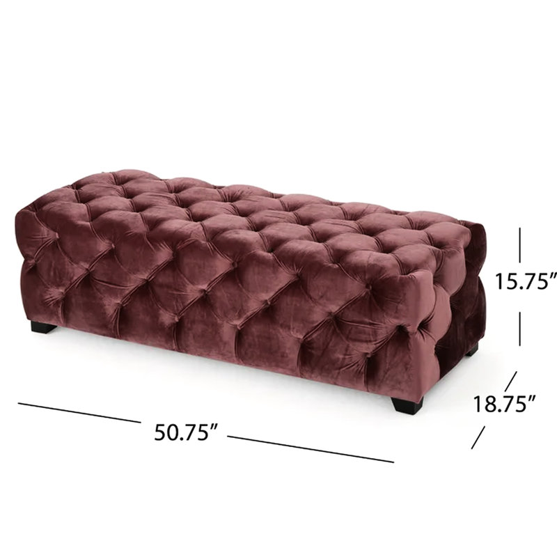 L 18,78 po, velours rosé avec point de diamant chic, ensemble l 19,5 po, moderne