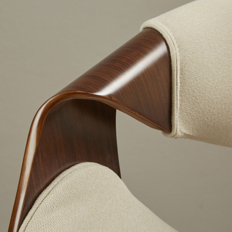 Clarissa Upholstered Arm Chair, Cream Basketweave
