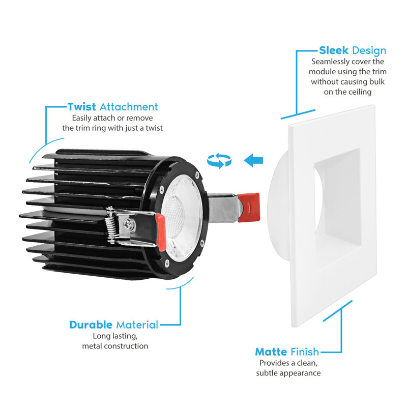 3'' Tunable Color Temperature Dimmable Air-Tight LED Canless Recessed Lighting Kit