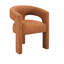 Chaises d'appoint contemporaines orange de 2 avec revêtement bouclé confortable pour la salle à manger, structure en contreplaqué, poids de 250 lb, 24 po x 23 po x H 29,5 po, aucun assemblage requis, tissu 2, revêtement de luxe doux, nécessaire-1801085906