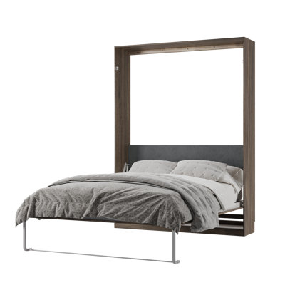 Grand lit escamotable moderne, armoire murale pliable cachée