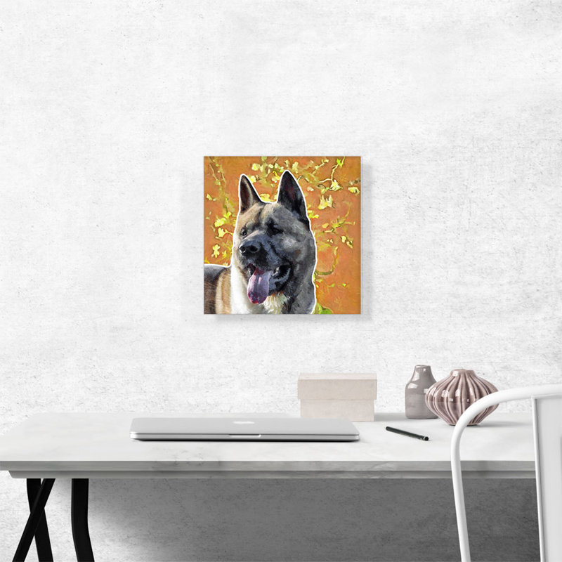 Reproduction d'art sur toile Akita, H 12 po x l 12 po x P 0,75 po