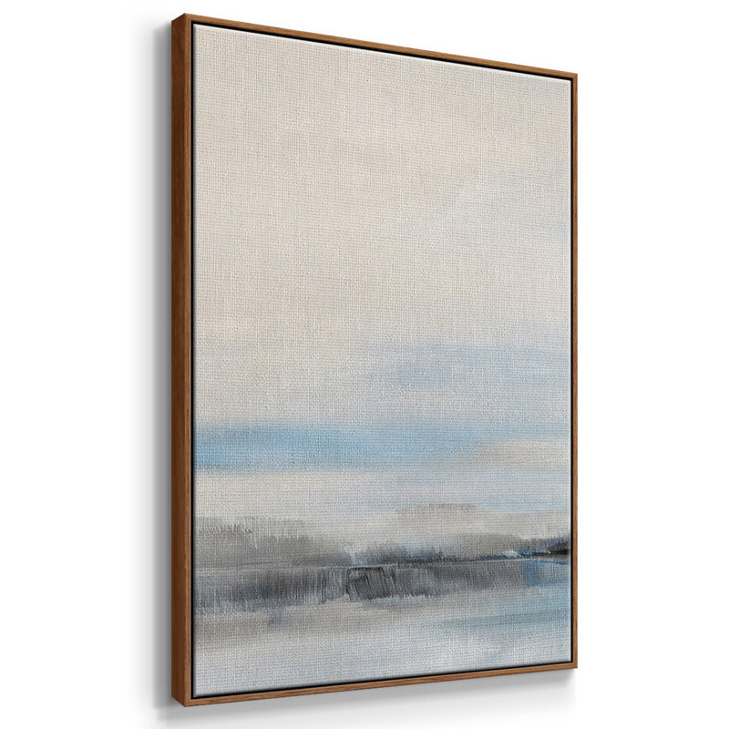 Doux distance - Toile encadrée multi-pièces, H 24 po x l 48 po, Cadre noyer