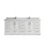 Meuble-lavabo double 84 po avec plateau en quartz Charlotte-96913047