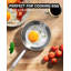 Ensemble de réchaud à beurre multi-plis standard Cooks, mini marmite, fondant à beurre en acier inoxydable pour le lait chauffant, poêle à frire de 4,7 pouces et cocotte de 0,68 pte, mini marmite et poêle, 3 pièces