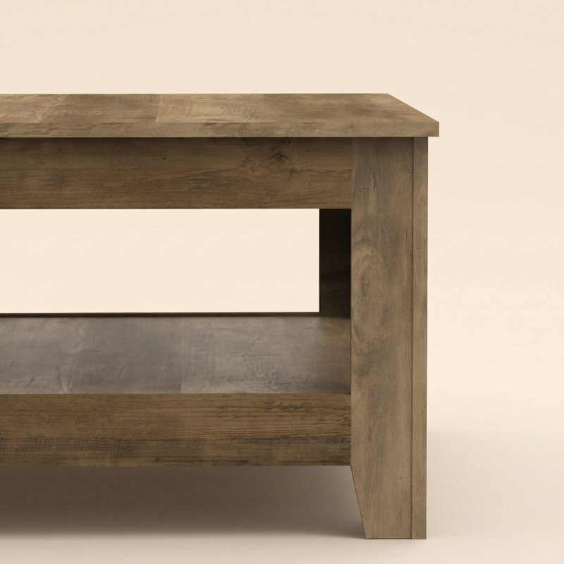 Table basse carrée 31,3 "avec rangement Weddel Basilico