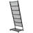 Magazine Rack 18.7"x16.9"x52.4" Black A4