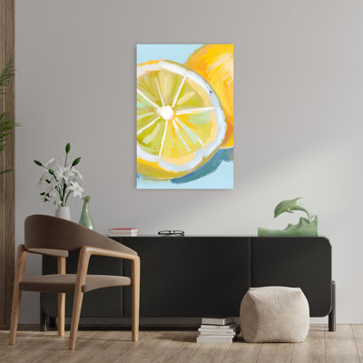 «Vibrant Lemon Still Life Vibrant Contemporary Fruit Summer», reproduction d'art