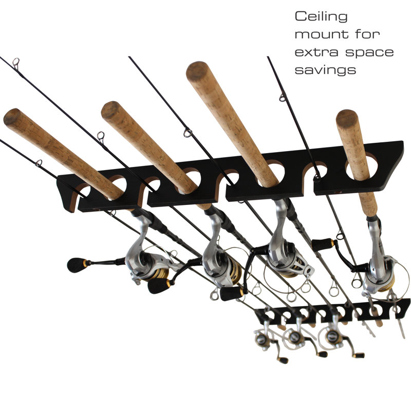 Black 8 Rod Wall/Ceiling Rack