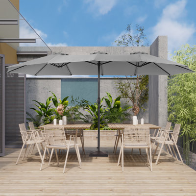Sadeer 9' x 15' Rectangular Market Umbrella Outdoor