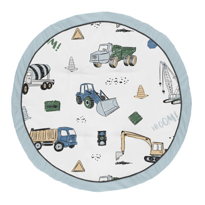 Construction Truck and Baby Fabric Playmat