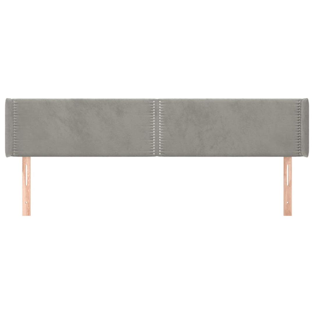 Headboard with ears, in velvet
