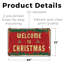 Plaque en plastique Welcome To Christmas 13 po x 20 po-119523498