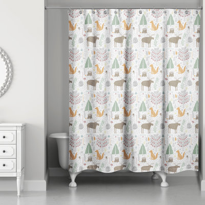 Rideau de douche simple en polyester Darri