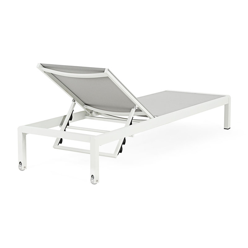 Ensemble de 2 chaises longues d'extérieur