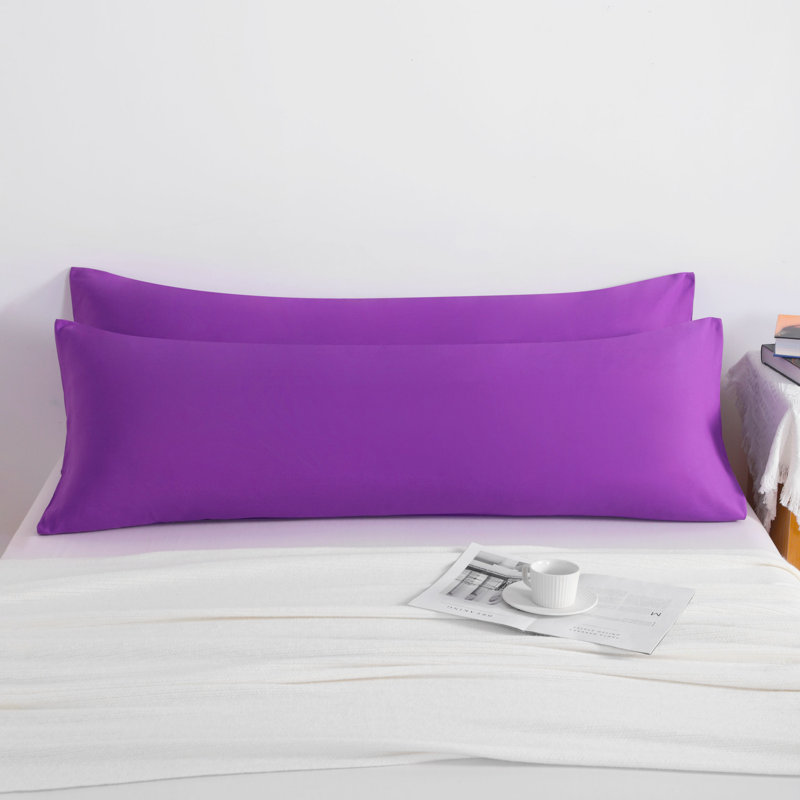 2PC Hypoallergenic Microfiber body pillowcase, Purple