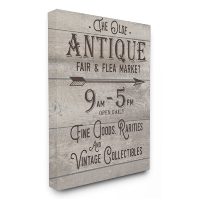 " Old Antique Flea Market Sign "