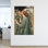 Reproduction d'art sur toile imprimée: Enchanting Pre-Raphaelite Woman par Waterhouse, 1P GoldFramedCanves