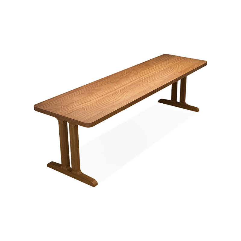 Light chestnut color Rectangular Solid Wood Writing desk, 29.53"H*86.61"W*27.56"D