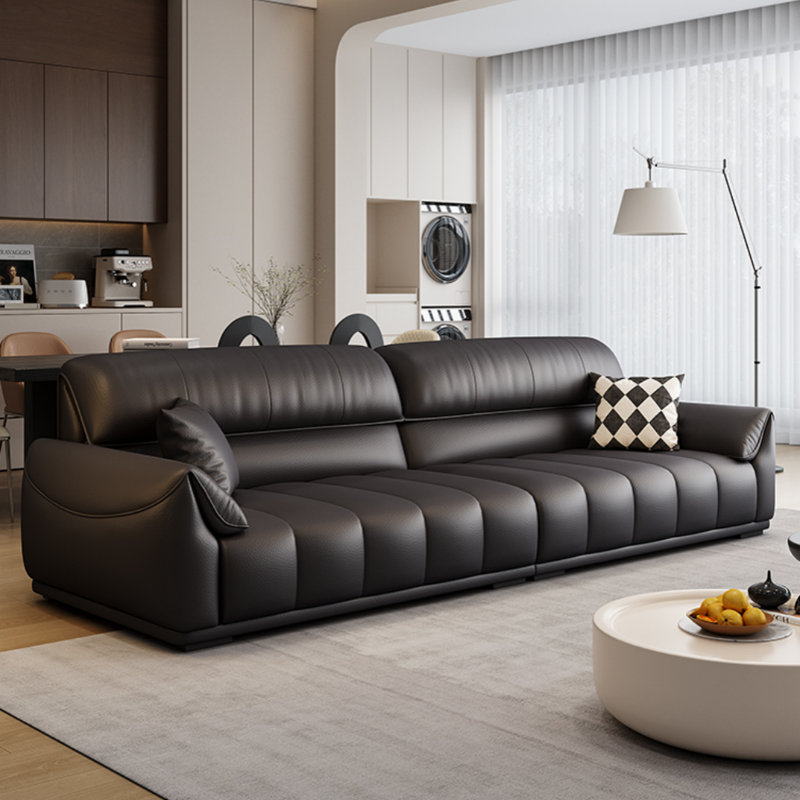Italian Simple Light Luxury Sofa, Black