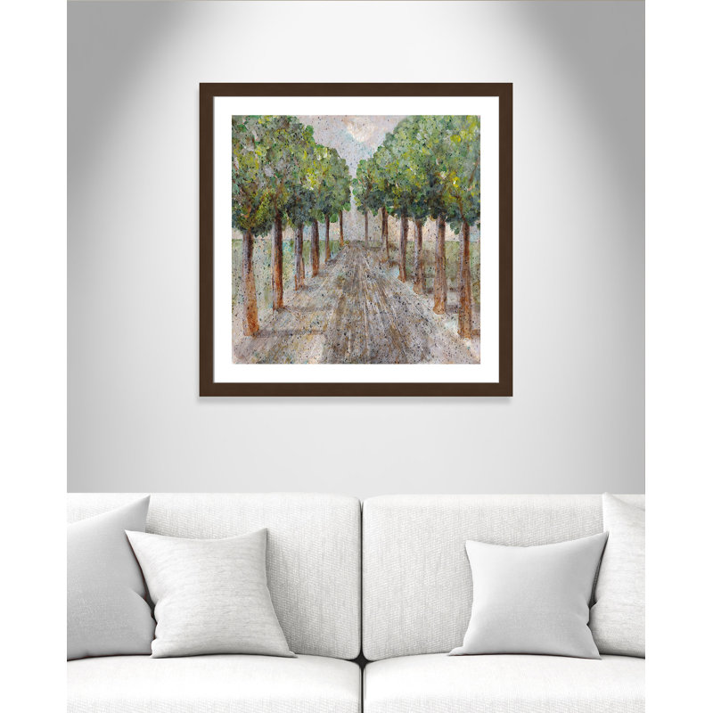 «Mixson Tree Lined Road», reproduction de peinture acrylique encadrée