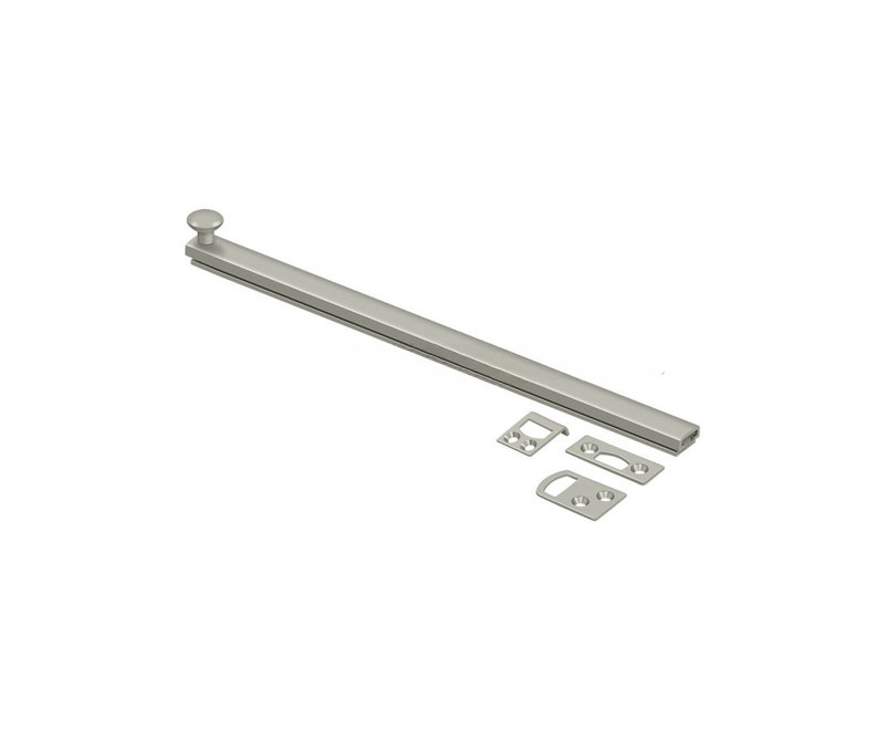 Boulon de surface 12 po Deltana 12SBCS15, vis dissimulée, nickel brossé HD, Nickel brossé