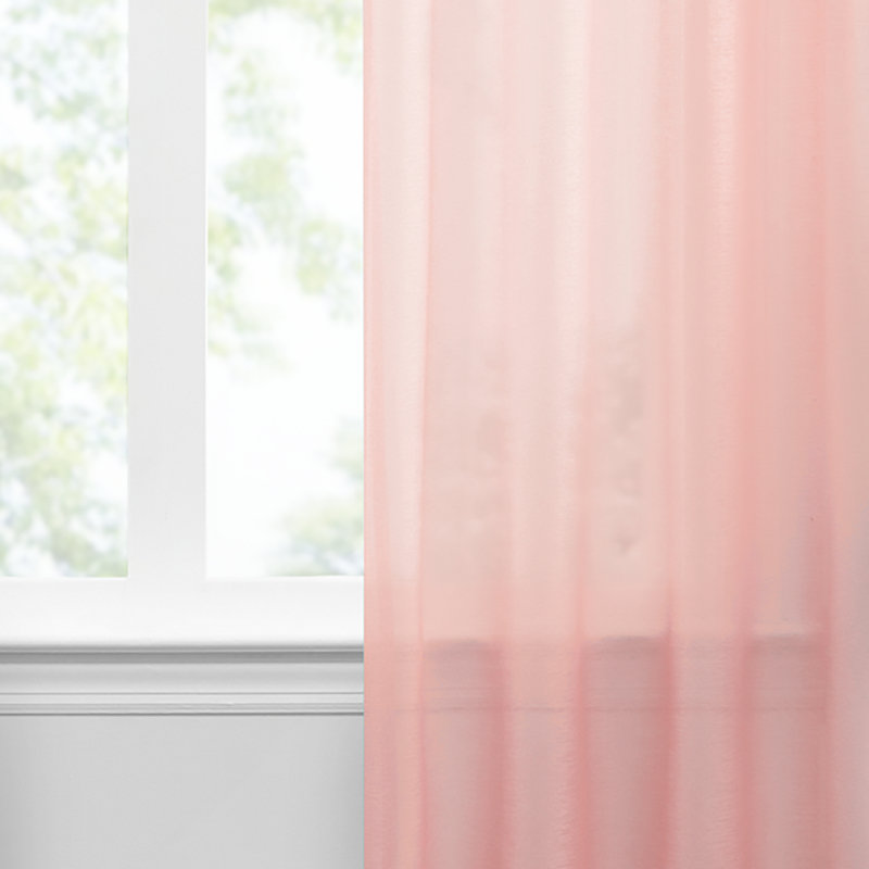 Linen Sheer Rod Pocket Puddle Length Curtain Panels