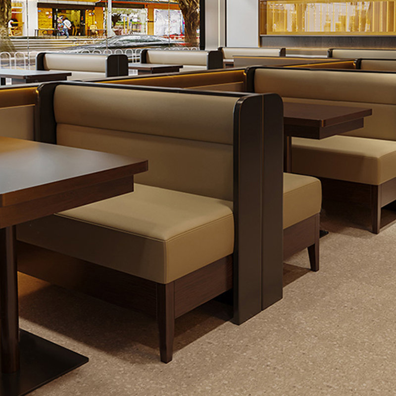 Banc rembourré en similicuir simple Simple Cafe