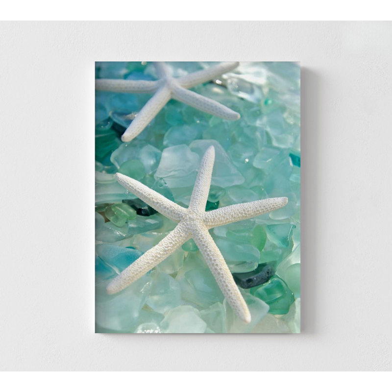 Reproduction de photo de verre de mer turquoise, reproduction de photo de verre de plage, affiche d'art mural d'entrée de maison de plage turquoise 36 po x 48 po