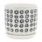 S/2 5/6" AZTEC PLANTER W/ SAUCER, BLACK