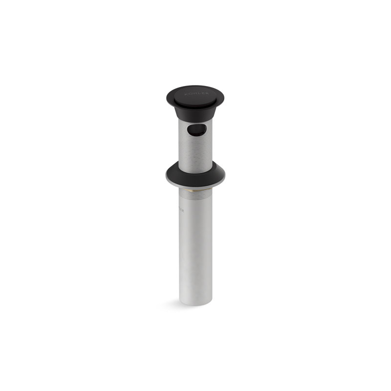 Clicker Drain With Overflow, Matte Black