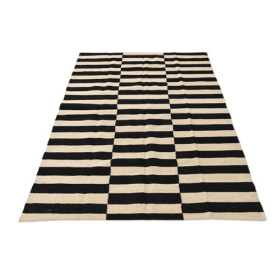 Ousley Black and White Rug