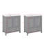 Ensemble de meuble-lavabo 60 po avec lavabo double, ensemble de meuble-lavabo double (séparé), tablette de rangement et tiroirs séparés (miroir non inclus)-735144144